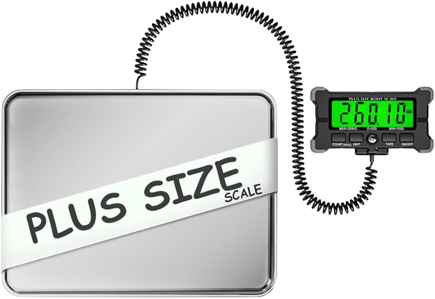 Urby Extra Wide Scale for Body Weight, Talla Extra Balanzas para Pesar Personas, Plus Size Scale with Easy to Read External Display. Gift for Seniors, Plus Size Person. 300kg/660lb Capacity