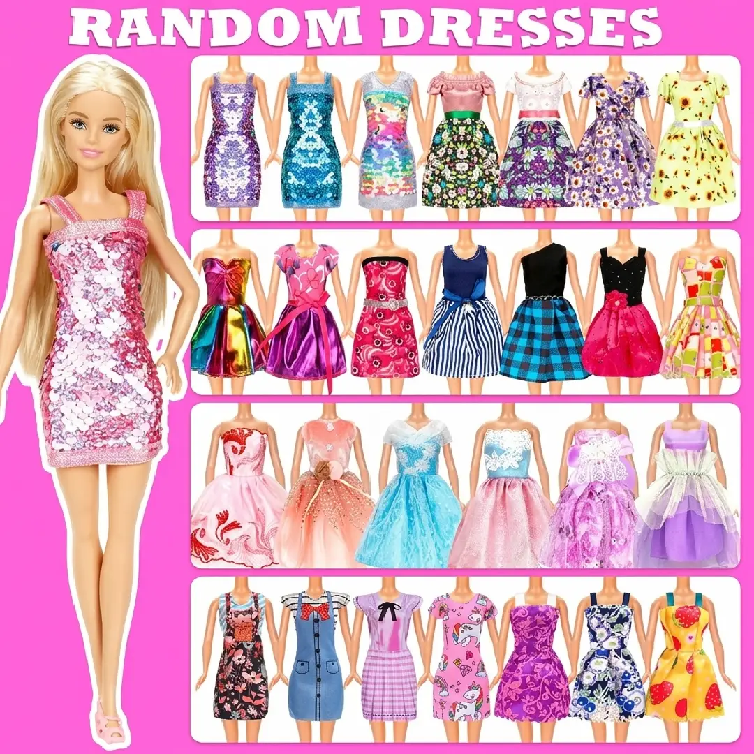 138-Piece Doll Clothes & Accessories Set for 11.5-Inch Dolls – Fashion Dresses, Wedding Gowns, Tops, Pants, Swimsuits, Shoes & Jewelry image 3