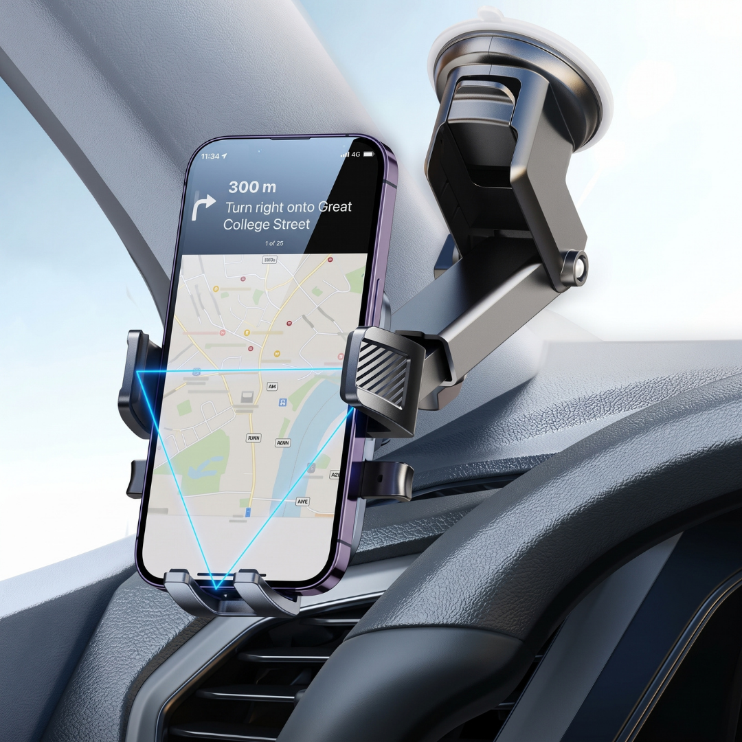 Universal Car Phone Holder with Suction Cup Dashboard Mount image 3