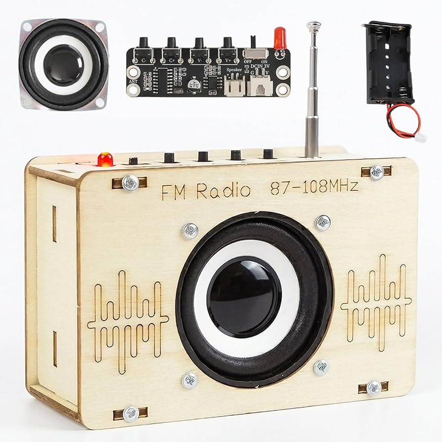 Poraxy Science Kits for Kids Age 8-12 12-14, STEM Kits 8-10, Build Your Own FM Radio Kit, Electronic DIY Experiment Engineering Building Project, Toys Gifts for Teen Boys Girls 9 11 13 15 16+