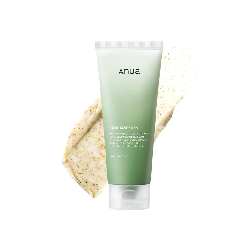 Anua Heartleaf Quercetinol Pore Deep Cleansing Foam, Face wash for Pore Refining Cleanser, Hydrating Daily Facial Cleanser For Double Cleansing, Gentle Foaming with BHA, Korean Skincare, 5.07 fl.oz.