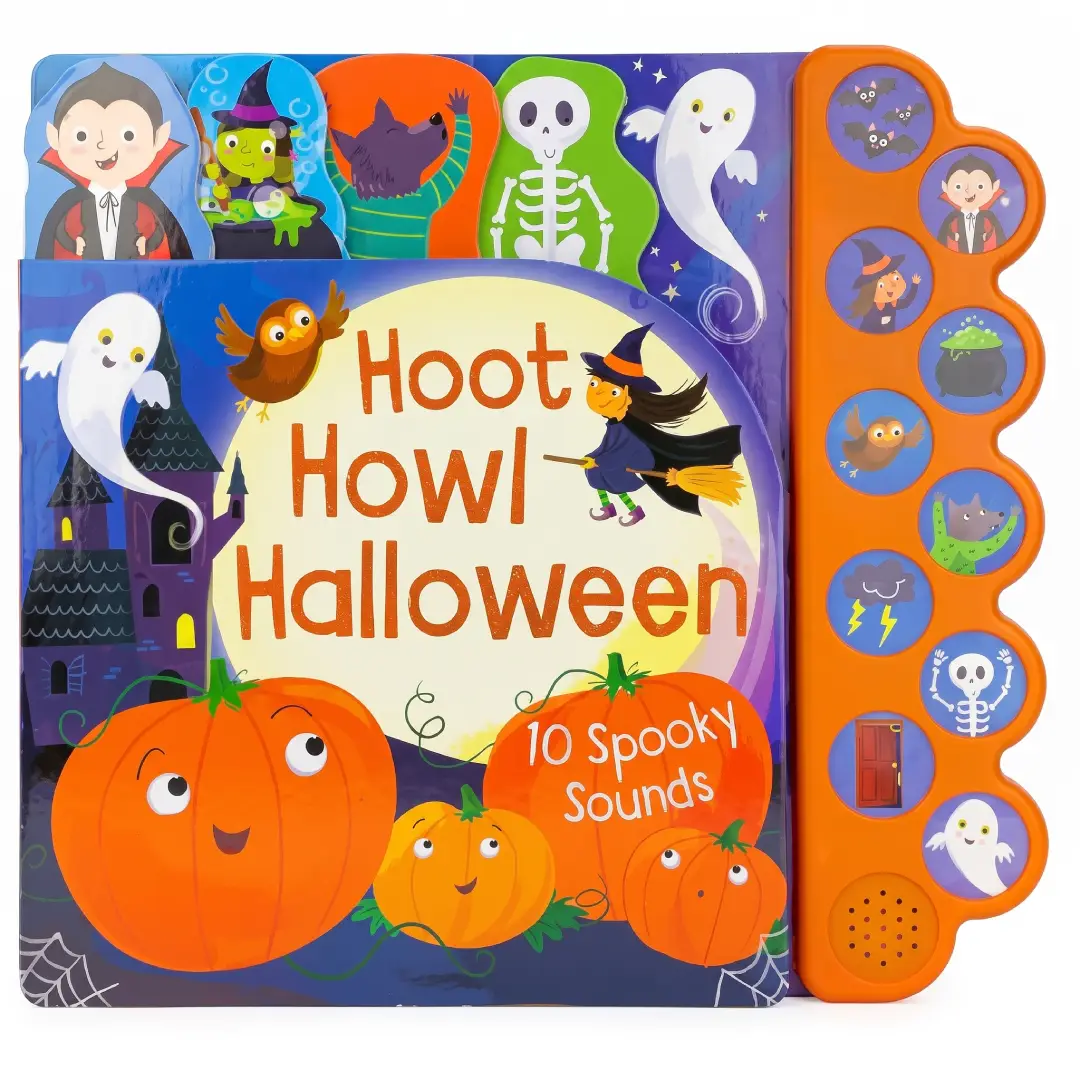Hoot Howl Halloween 10-Button Sound Book – Interactive Spooky Sound Book for Kids