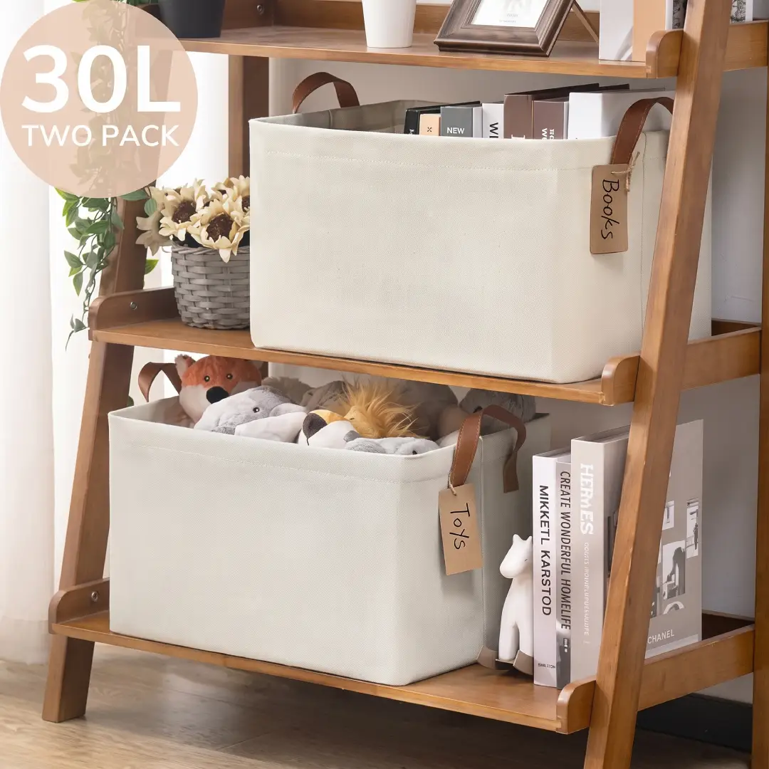 CHICVITA Storage Baskets for Shelves 2 Pack image 2