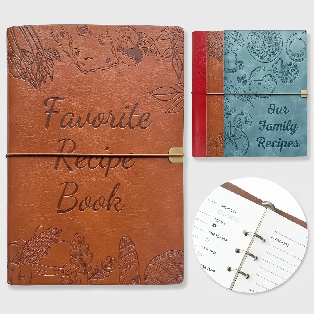 Leather Blank Recipe Book to Write Your Own Recipes