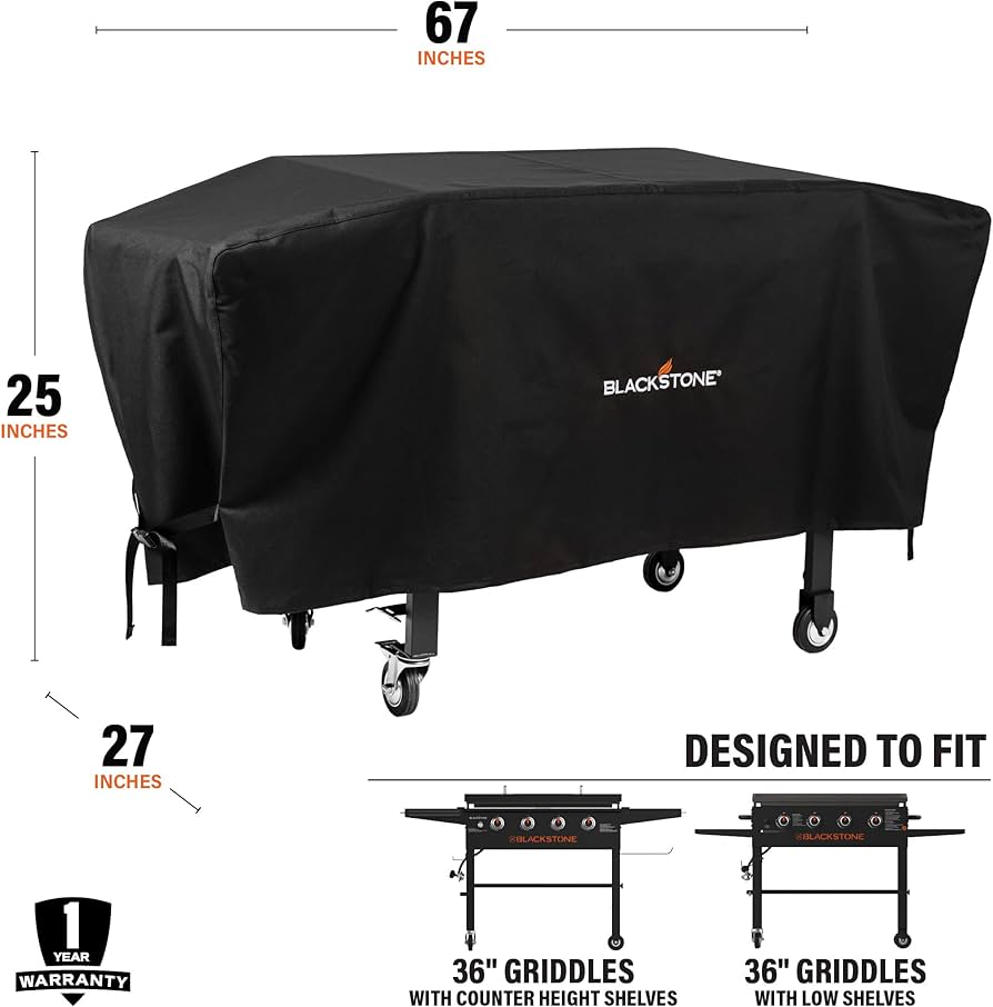 Blackstone 36 inch Griddle Cover Water Resistant 600D Polyester Heavy Duty Flat top 36" Gas Grill Cover Exclusively for Blackstone 36" Griddle Cooking Station