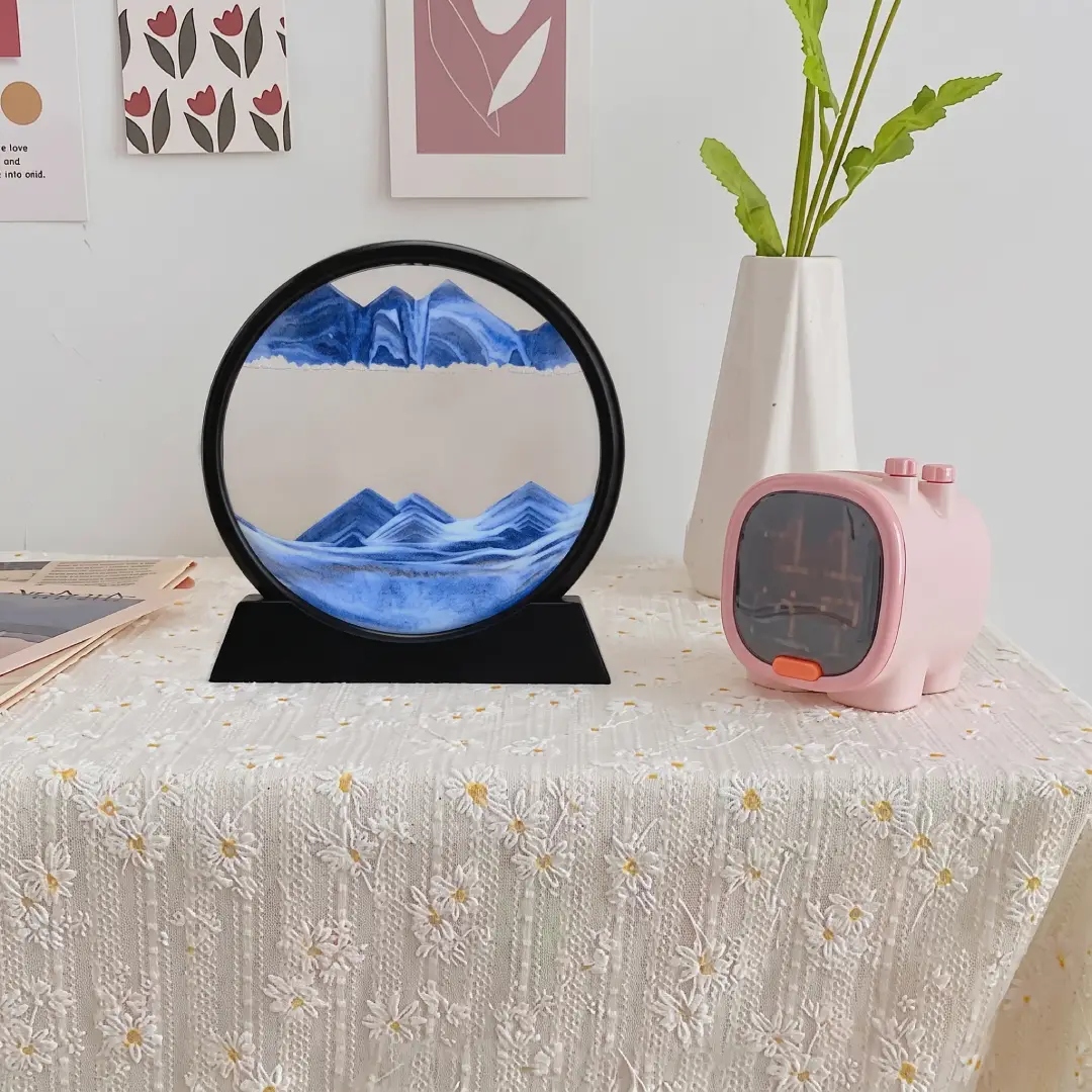 3D Moving Sand Art Picture – Liquid Motion Sandscape Frame for Relaxing Home & Office Decor image 5