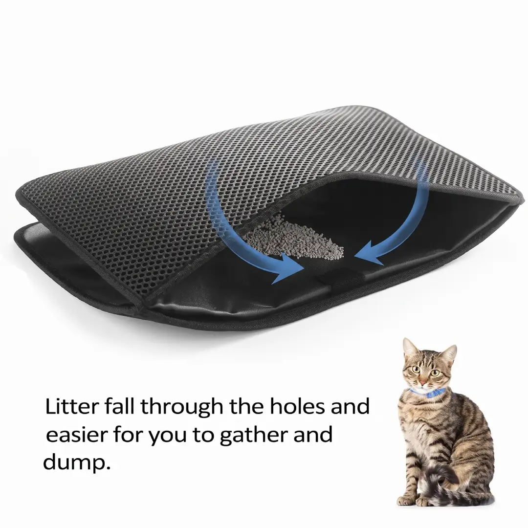 Double Layer Waterproof Cat Litter Mat image 2