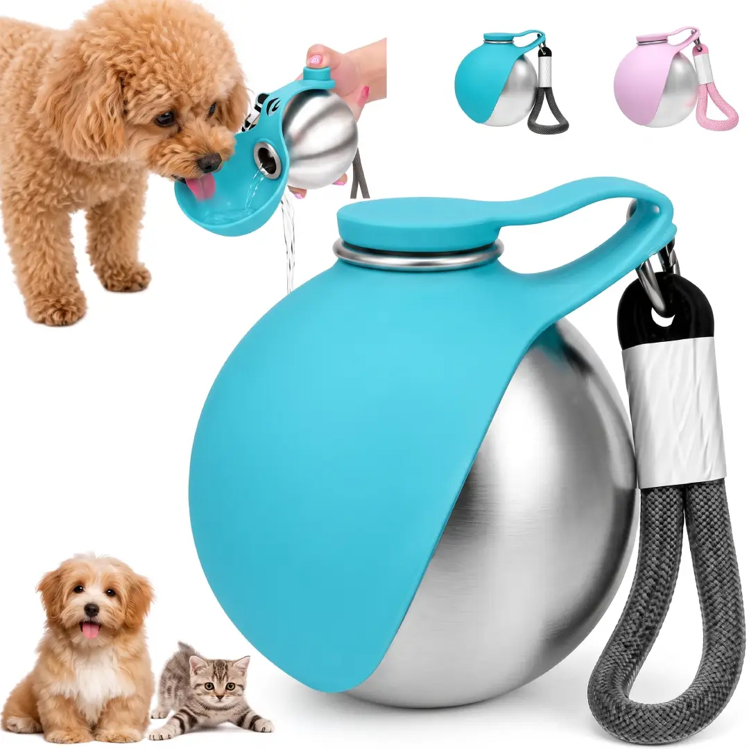 Portable Dog Water Bottle for Small Dogs – 2-in-1 Travel Water Dispenser for Walks, Hiking & Road Trips image 2