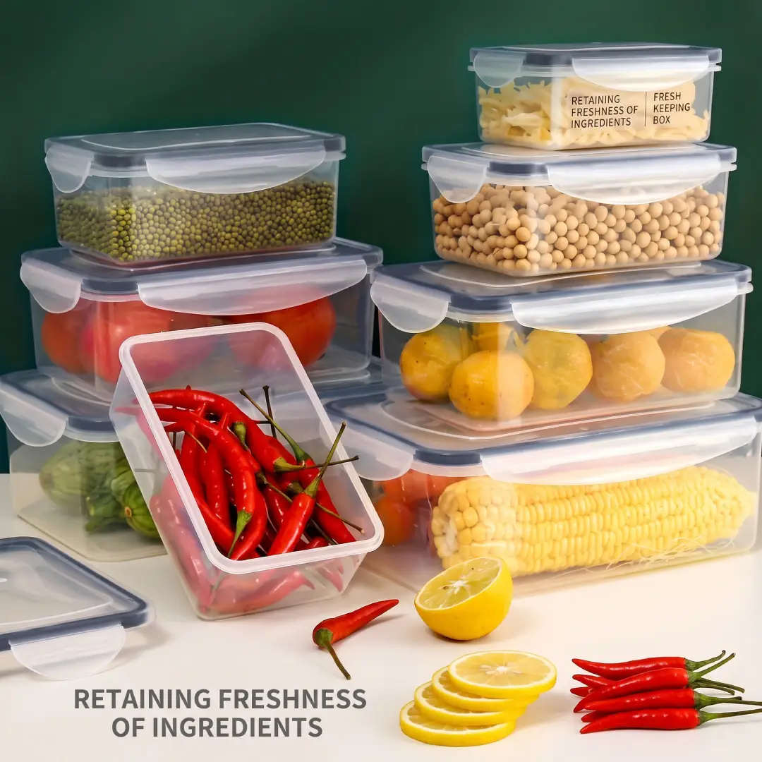 8-Piece BPA-Free Airtight Food Storage Containers with Locking Lids image 4