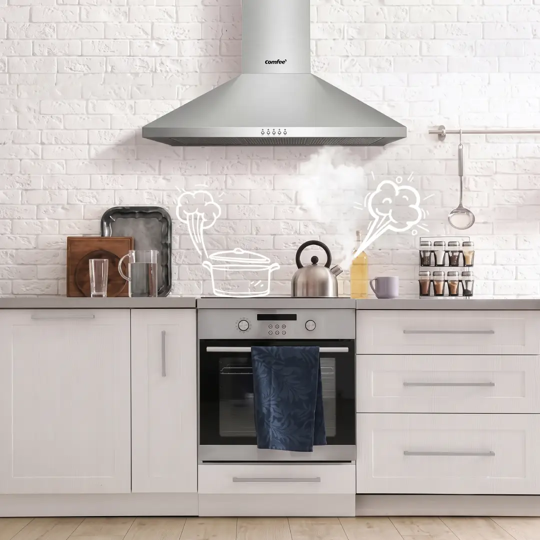 COMFEE 30 Inch Pyramid Stainless Steel Range Hood image 2