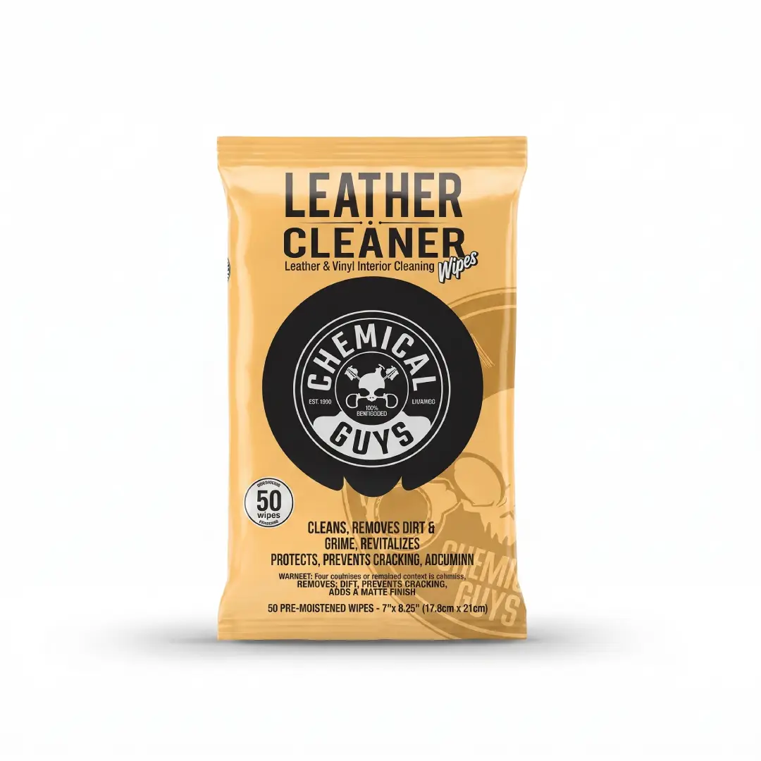 Chemical Guys Leather Cleaner Wipes 50 Pack image 1