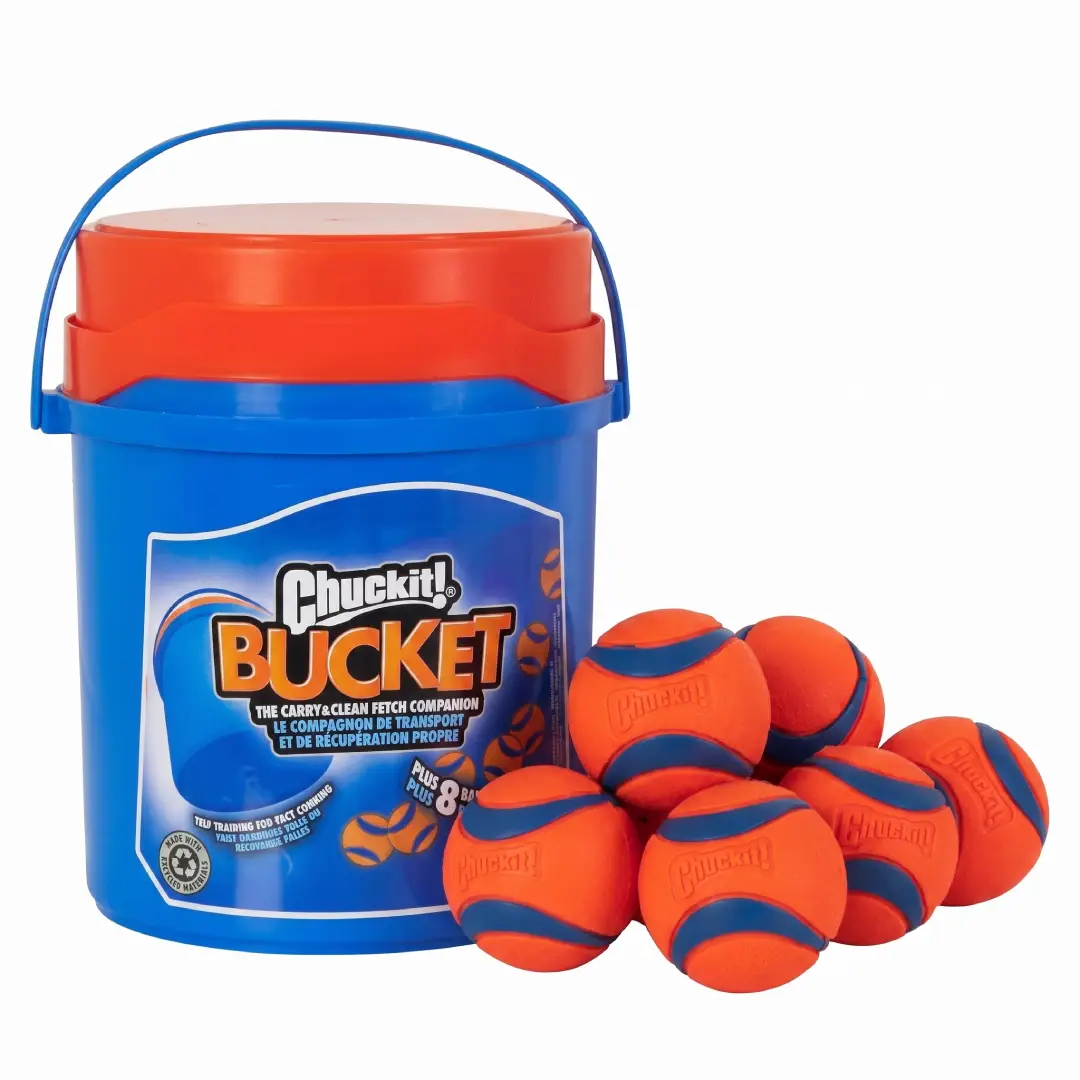 Chuckit Ultra Ball Dog Toy Set with Cleaning Bucket image 1