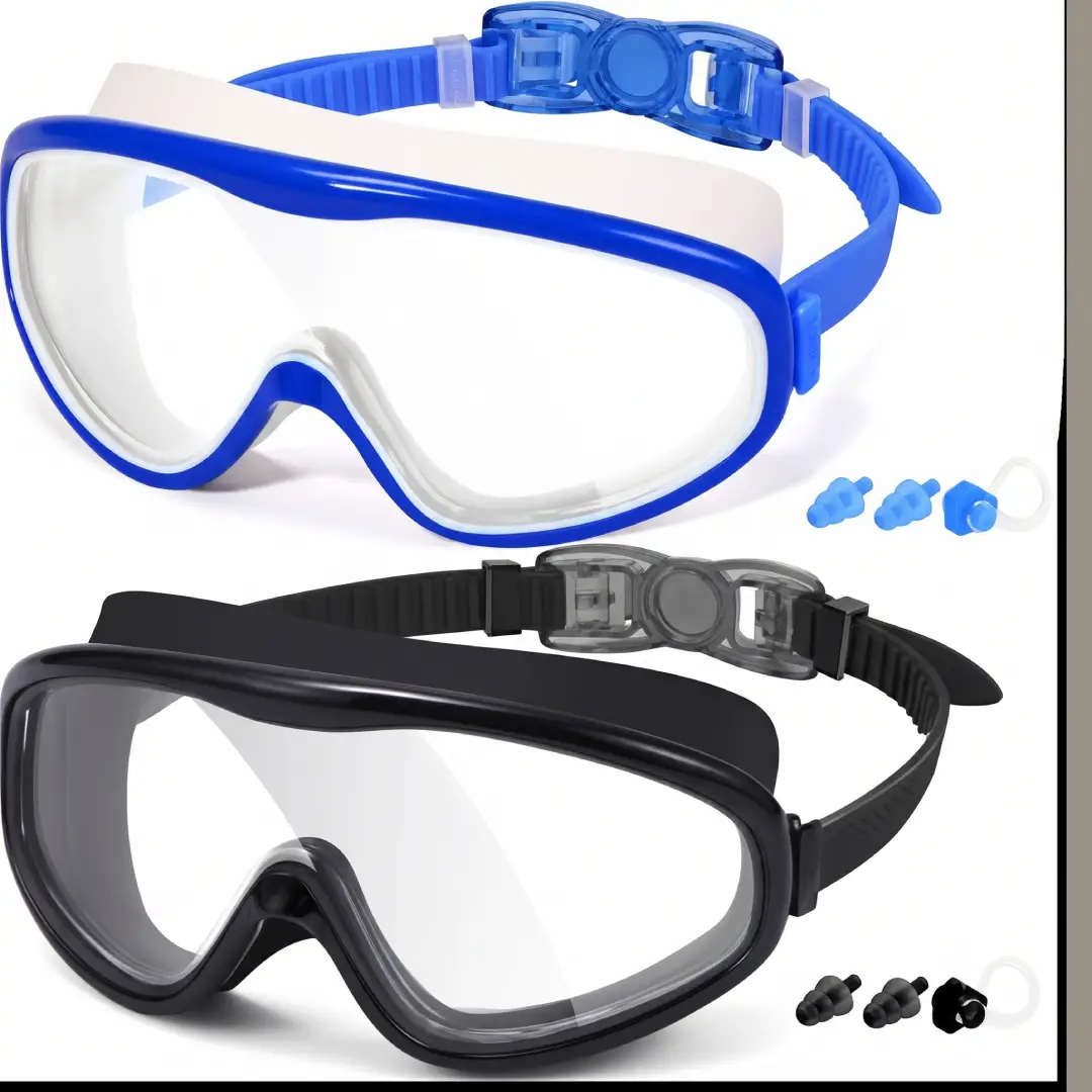 Braylin 2-Pack Anti-Fog Swim Goggles for Adults and Youth
