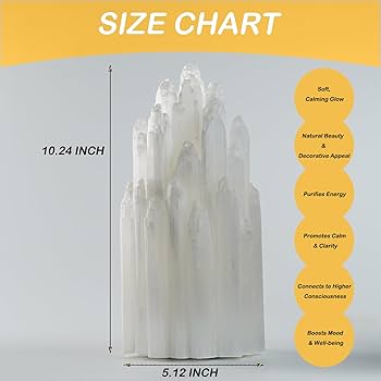 Handcrafted Selenite Lamp Salt Lamp Natural Crystal Light for Relaxation Table Lamp Salt Rock Night Light with Dimmer Switch for Bedroom, Yoga Room, Healing Meditation Decor White