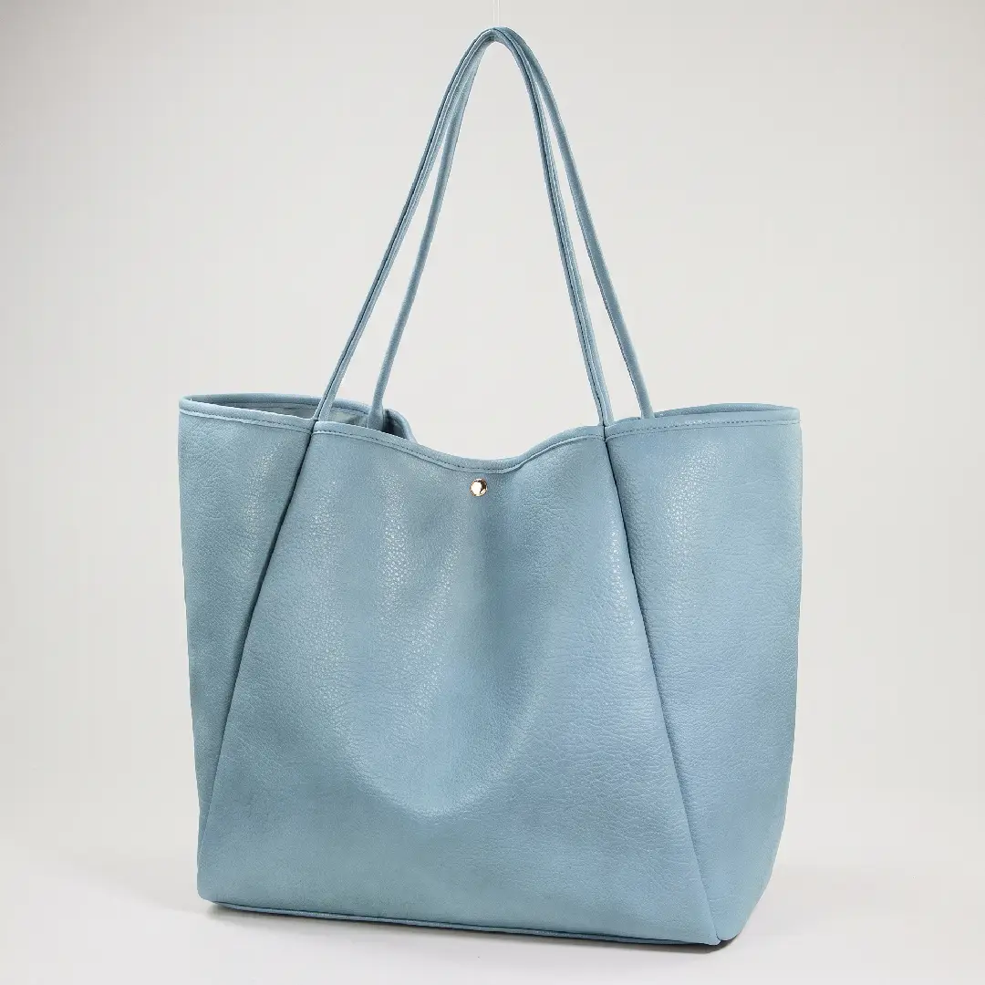 Oversized PU Leather Tote Bag for Women – Travel Weekender Shopper Handbag image 9