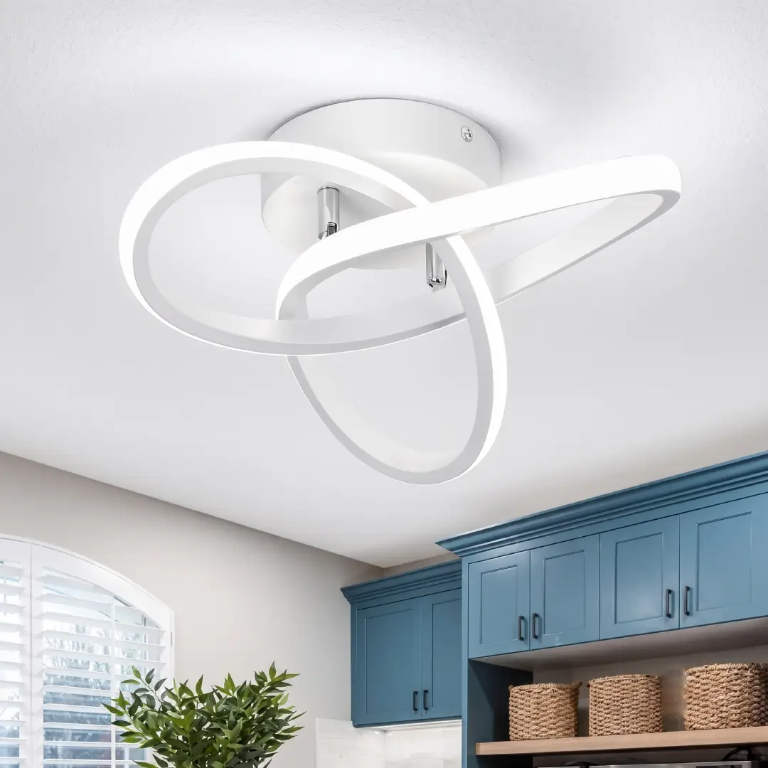Modern Acrylic LED Ceiling Light Fixture 6000K Cool White image 2