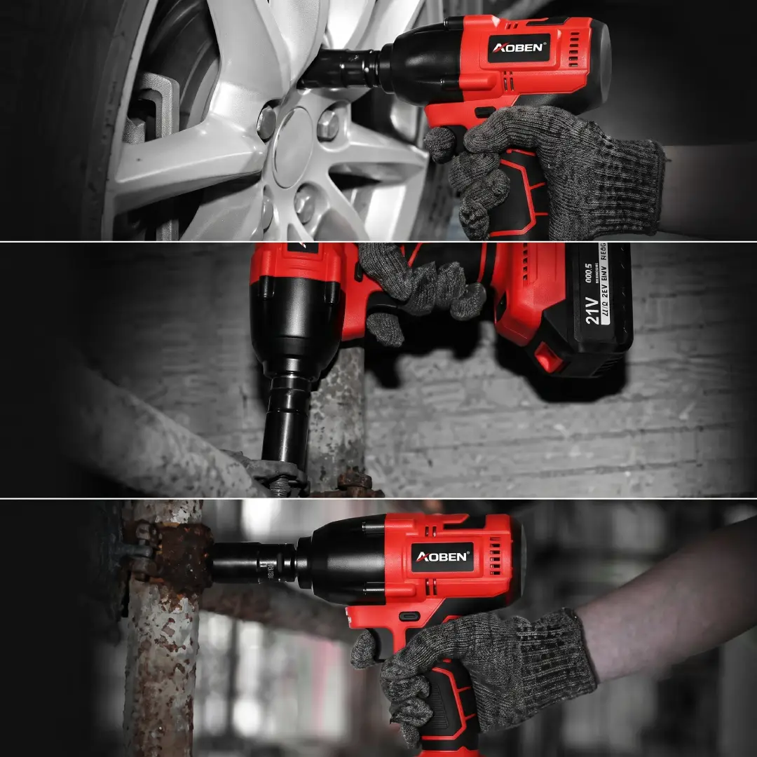 AOBEN Cordless Impact Wrench 1/2 Inch 600Nm Power Impact Gun Kit image 5