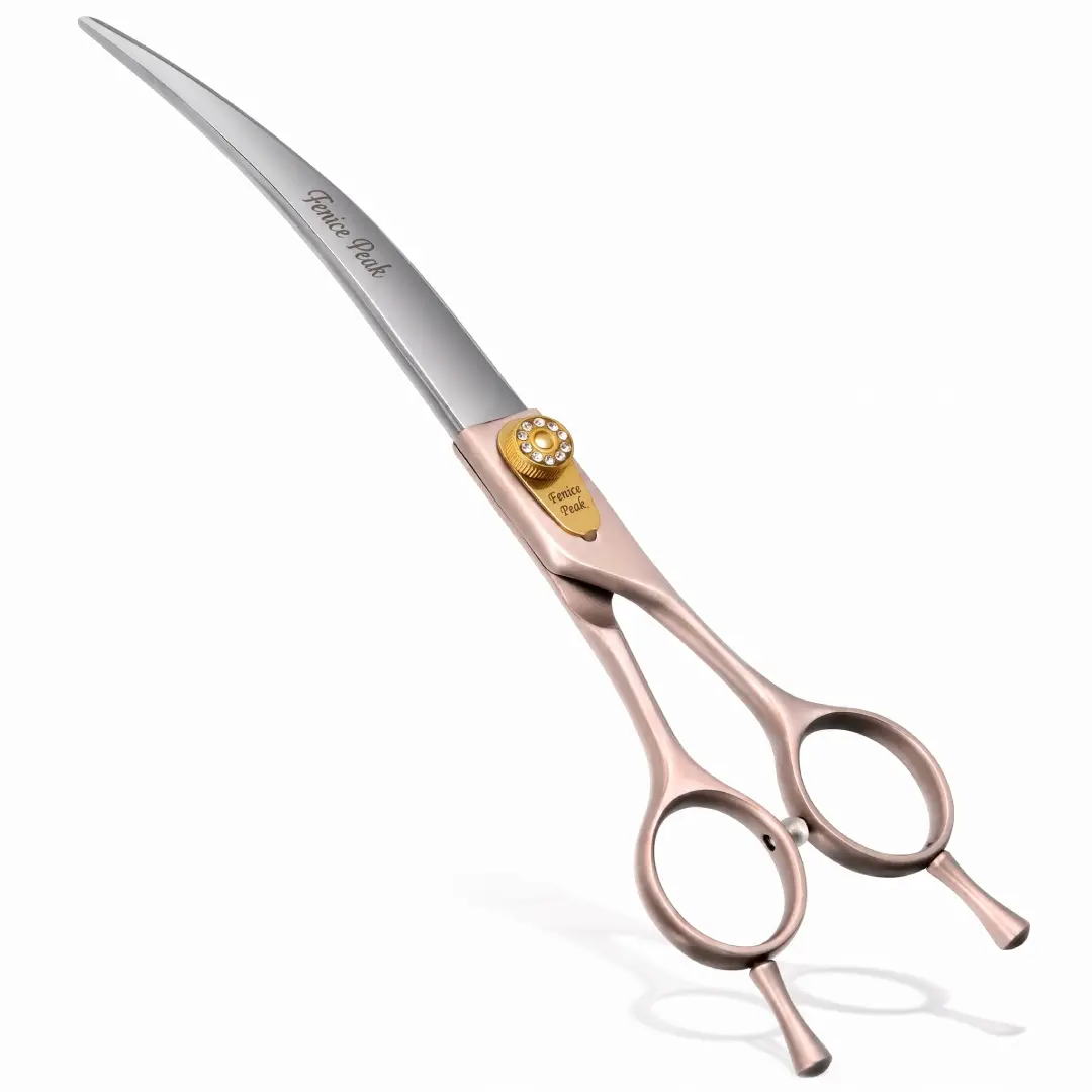 7.5 Inch Curved Dog Grooming Scissors for Dogs and Cats image 2