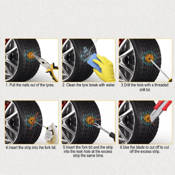 42-Piece Emergency Tire Puncture Repair Kit image 3