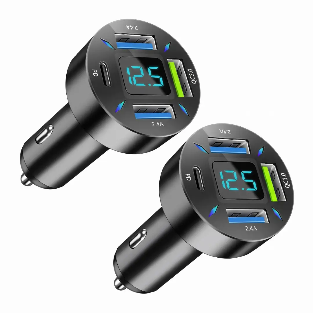 66W Super Fast Car Charger with USB PD and QC 3.0 image 3