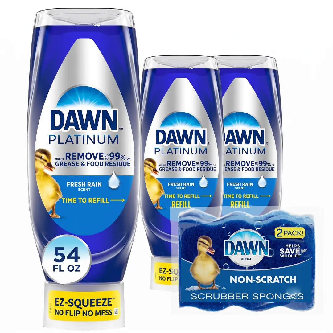 Dawn Platinum EZ-Squeeze Dish Soap Fresh Rain 2 Pack image 2