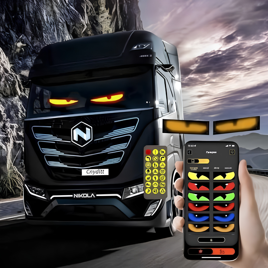 Car Devil Eyes LED Windshield Light Dynamic Flexible Display 2 Pcs