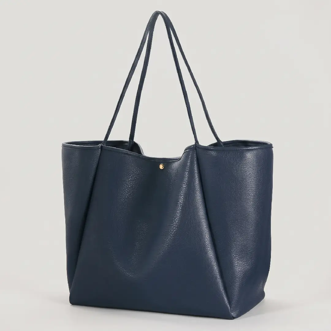 Oversized PU Leather Tote Bag for Women – Travel Weekender Shopper Handbag image 11