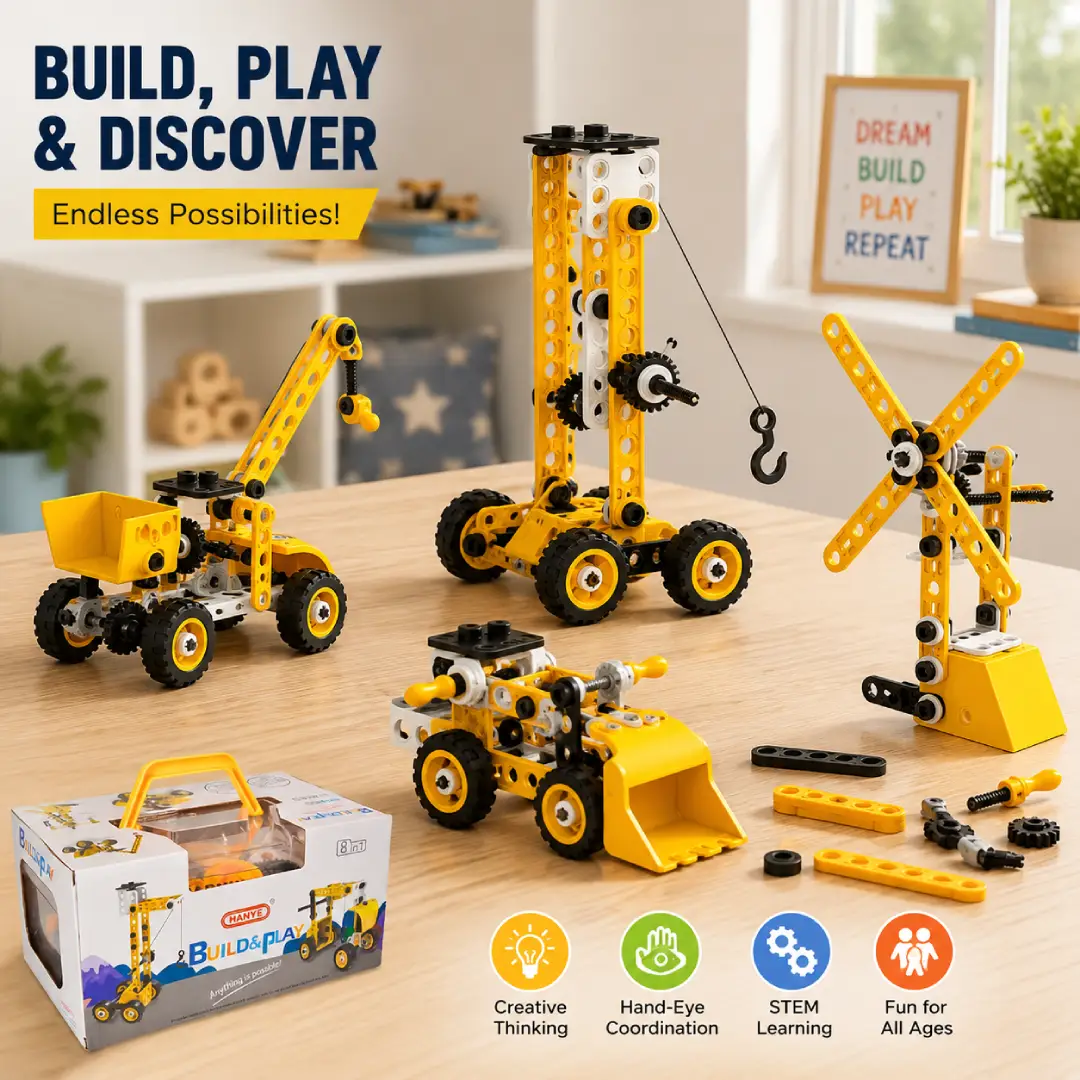 10-in-1 Electric STEM Building Toy Kit for Kids image 4