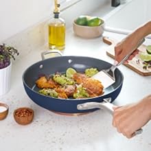 Calphalon® Premier Ceramic Nonstick 11" Square Griddle, Midnight Blue