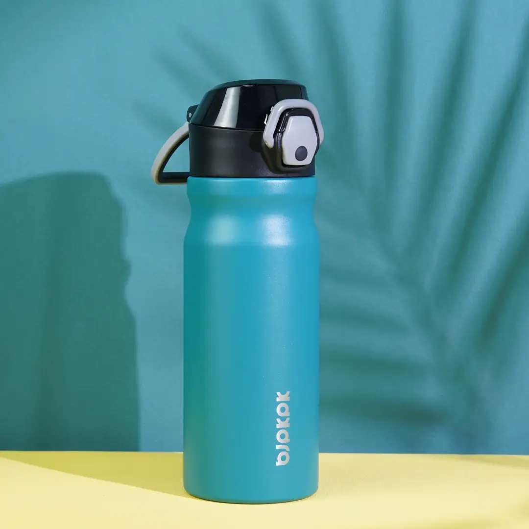 BJPKPK 18 oz Insulated Water Bottle with Straw Lid and Flex Handle image 2