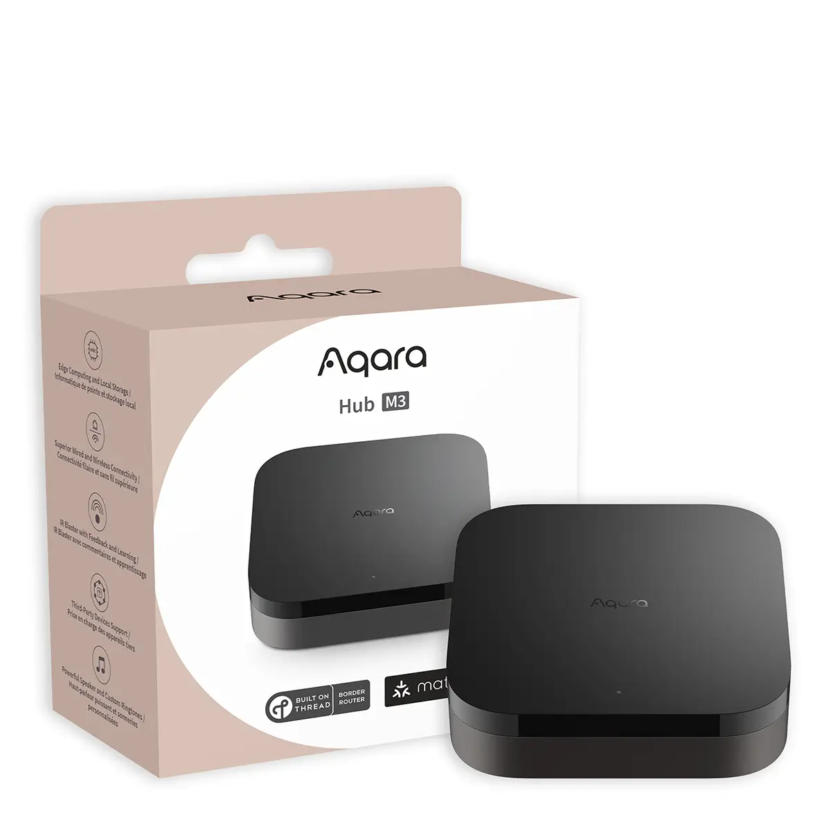 Aqara Smart Home Hub M3 for Advanced Automation, Matter Controller, Thread Border Router, Features Zigbee, Bluetooth, Wi-Fi, PoE, IR, Supports Apple HomeKit, Alexa, SmartThings, Home Assistant, IFTTT