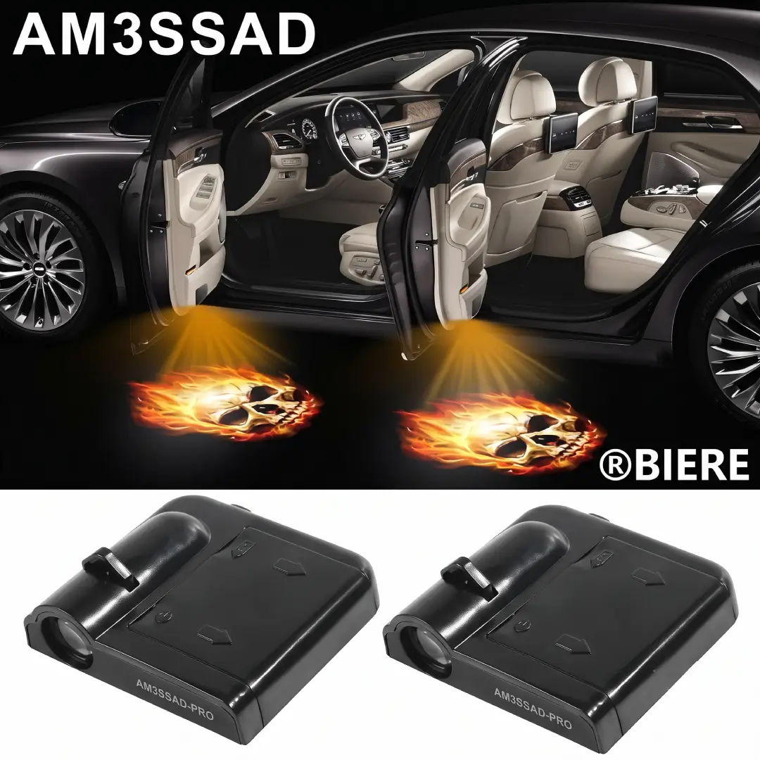 Wireless Car Door Logo Projector Lights Sharingan Welcome Lamp 2 Pcs image 2