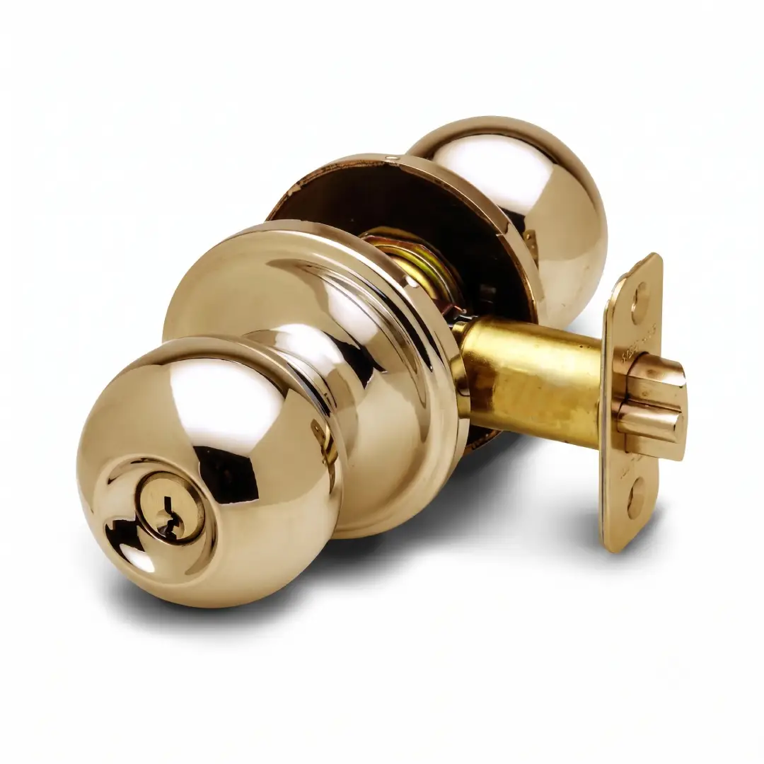 Copper Creek Keyed Entry Door Knob Polished Brass image 2