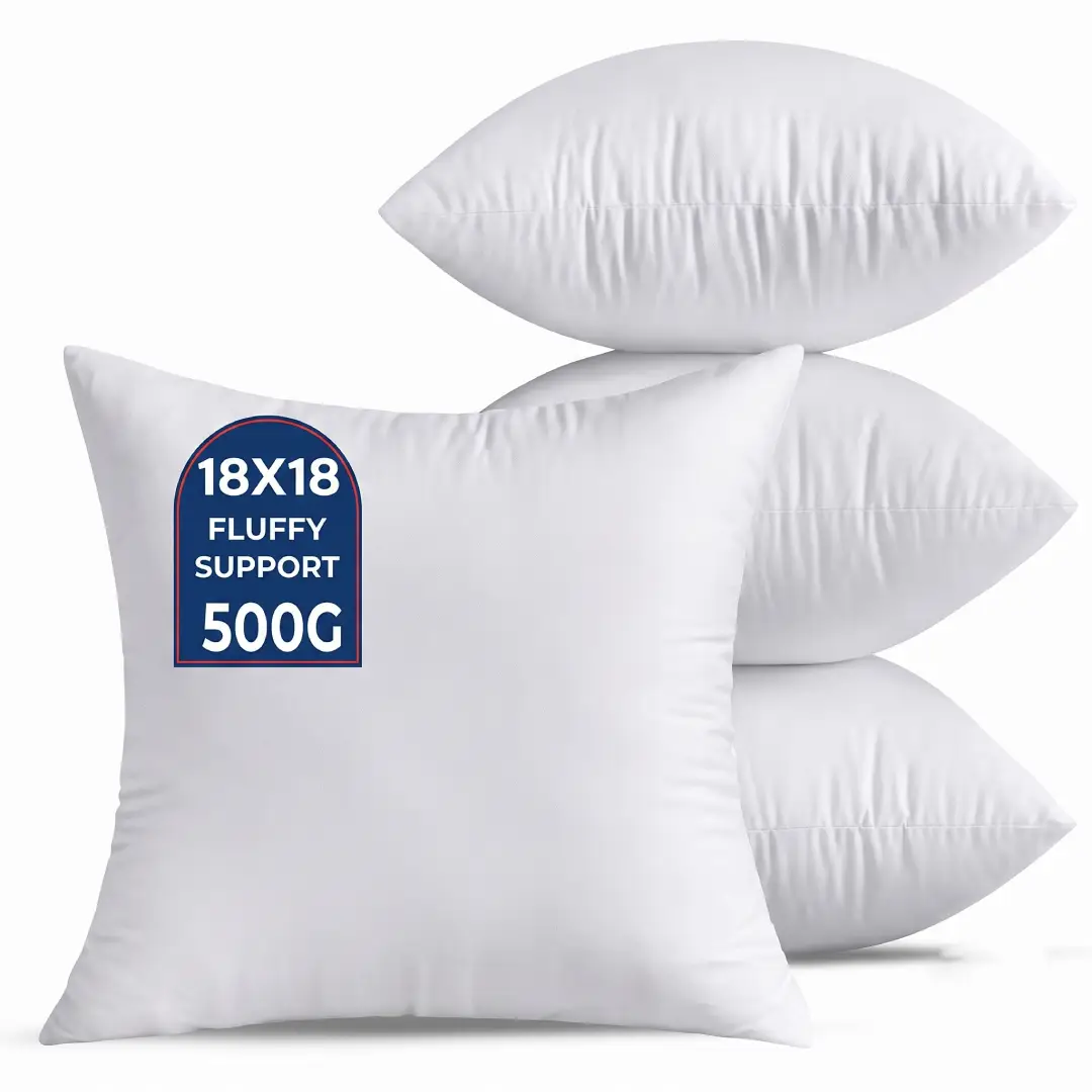 4 Pack 45x45 Throw Pillows High-Rebound Sofa Cushions