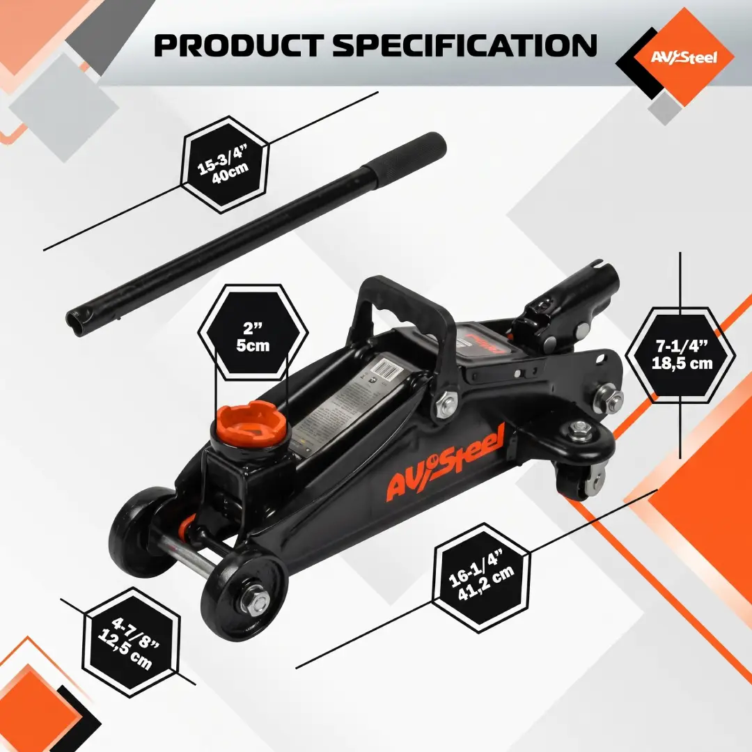 1.5 Ton Hydraulic Steel Floor Jack with Storage Case image 4
