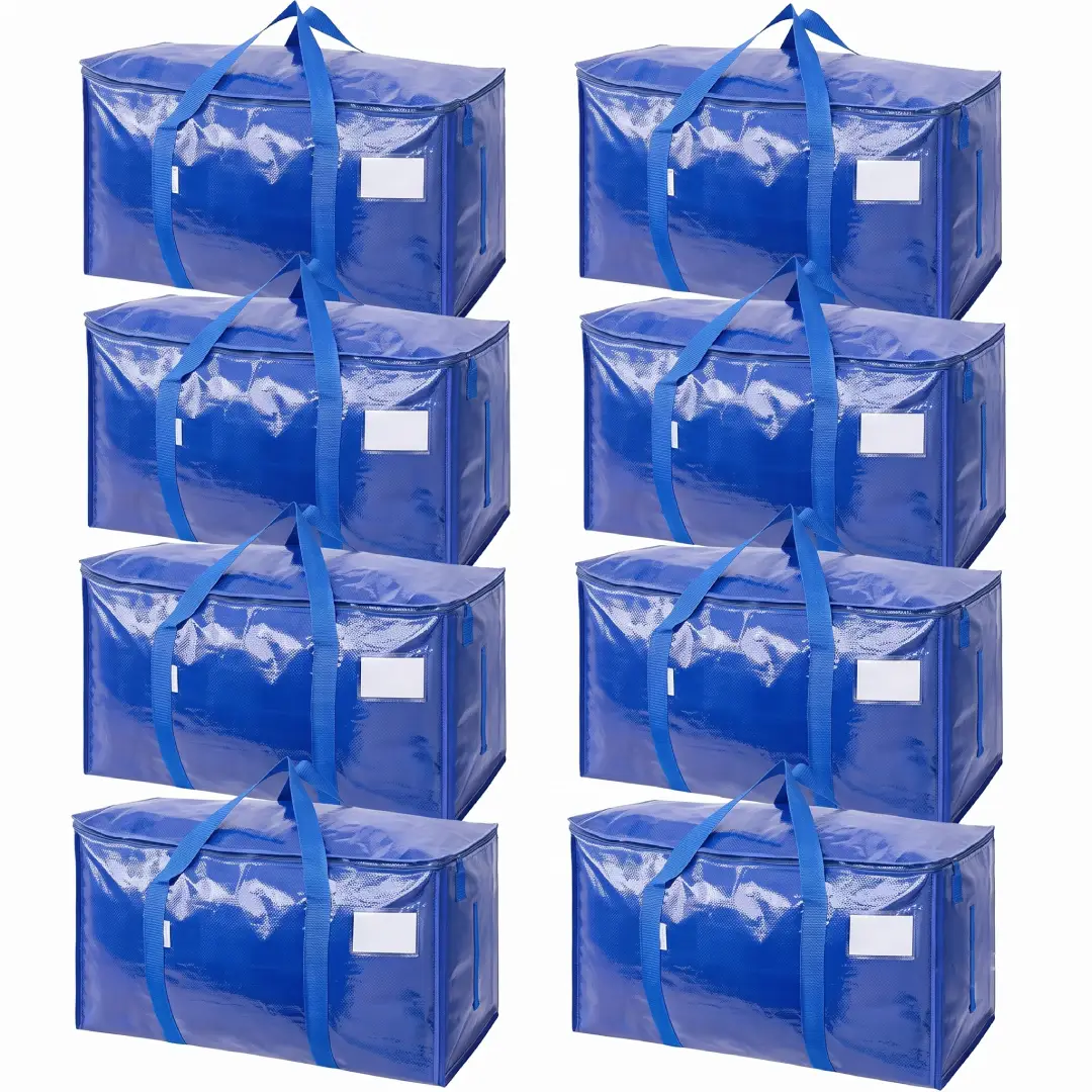 8 Pack Heavy Duty Moving Bags with Zippers and Handles image 2