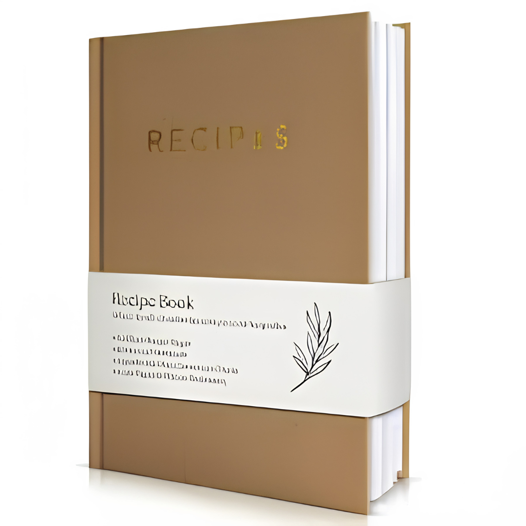 Aesthetic Blank Recipe Book with Waterproof Cover