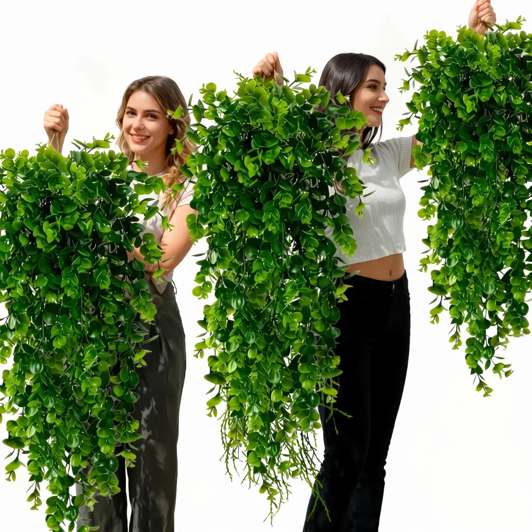 4-Piece Artificial Eucalyptus Hanging Plants, Faux Greenery Vines for Home, Wedding & Outdoor Decor image 1