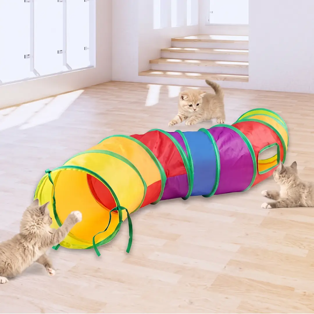 Collapsible Cat Tunnel Play Tube for Indoor and Outdoor Pets
