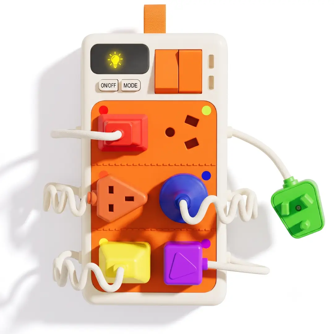 Sensory Plug Outlet Montessori Toy for Toddlers Busy Board Travel Toy