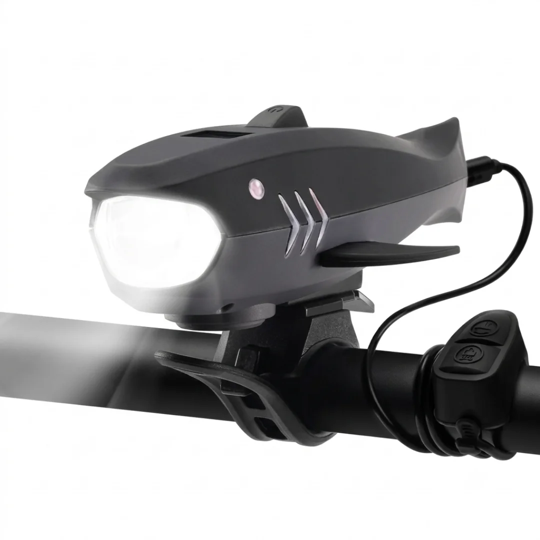 Bike Horn with Light 120dB Electric Bell and 400LM Rechargeable Headlight image 1