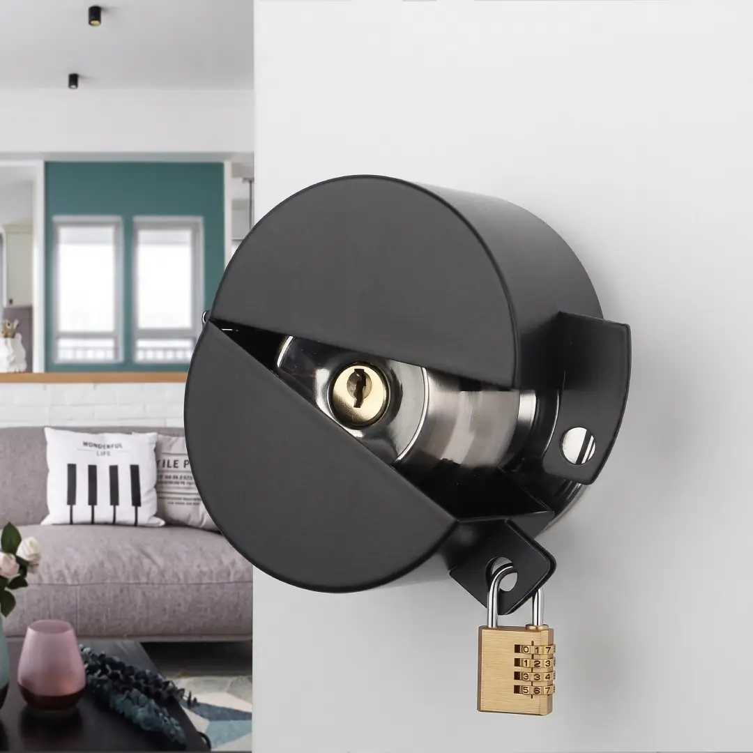 Child Proof Door Knob Cover Lock with Keyhole Guard image 1