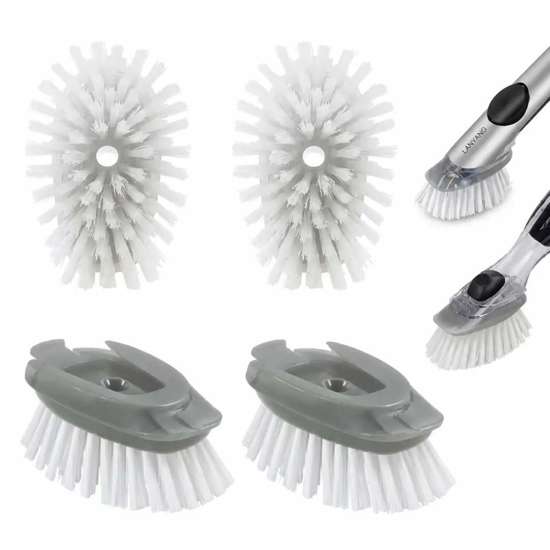 4 Pack Dish Brush Refills for OXO Steel Soap Dispensing Brush image 5