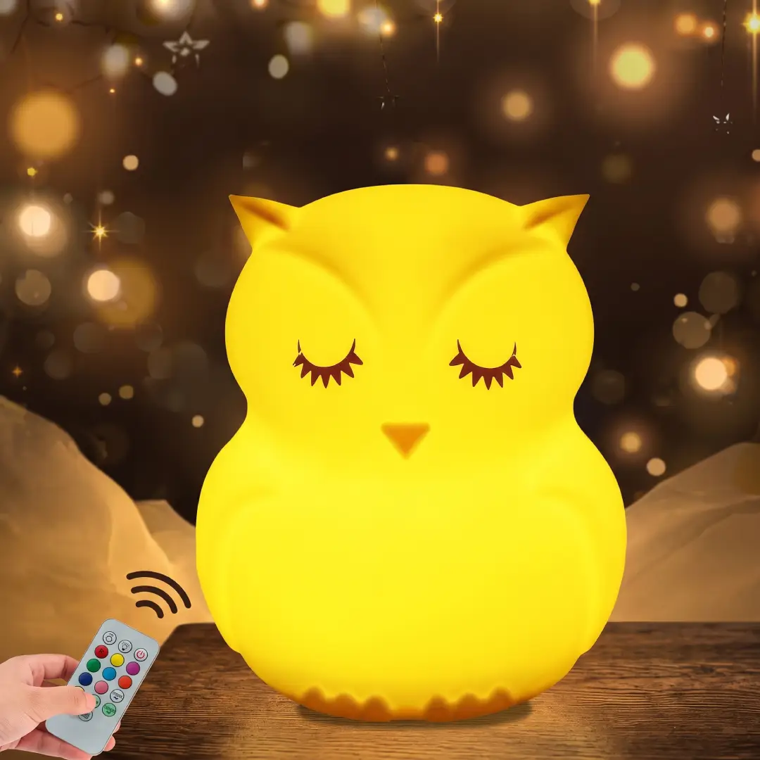 Portable Baby Night Light with 9 Colors and Dimming image 3
