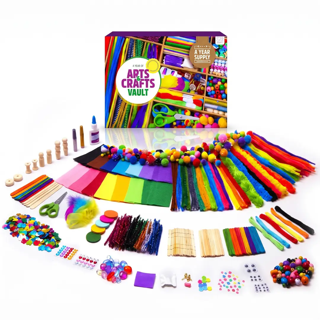 1,000-Piece Kids Arts & Crafts Kit – Creative Craft Supplies Set for DIY Projects image 6