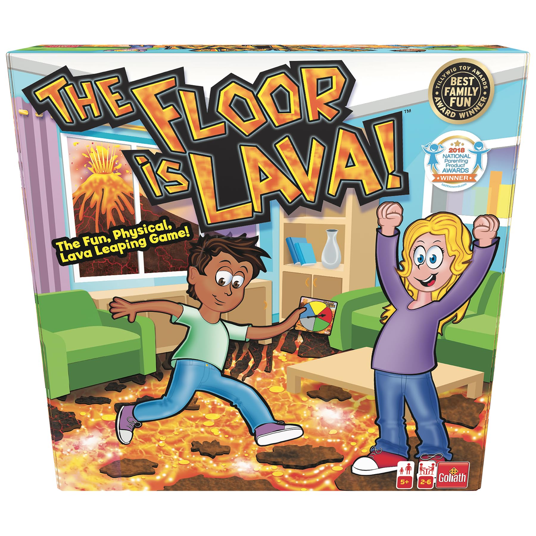 Endless Games The Original The Floor is Lava! Game by Endless Games - Interactive Game for Kids and Adults - Promotes Physical Activity - Indoor and Outdoor Safe