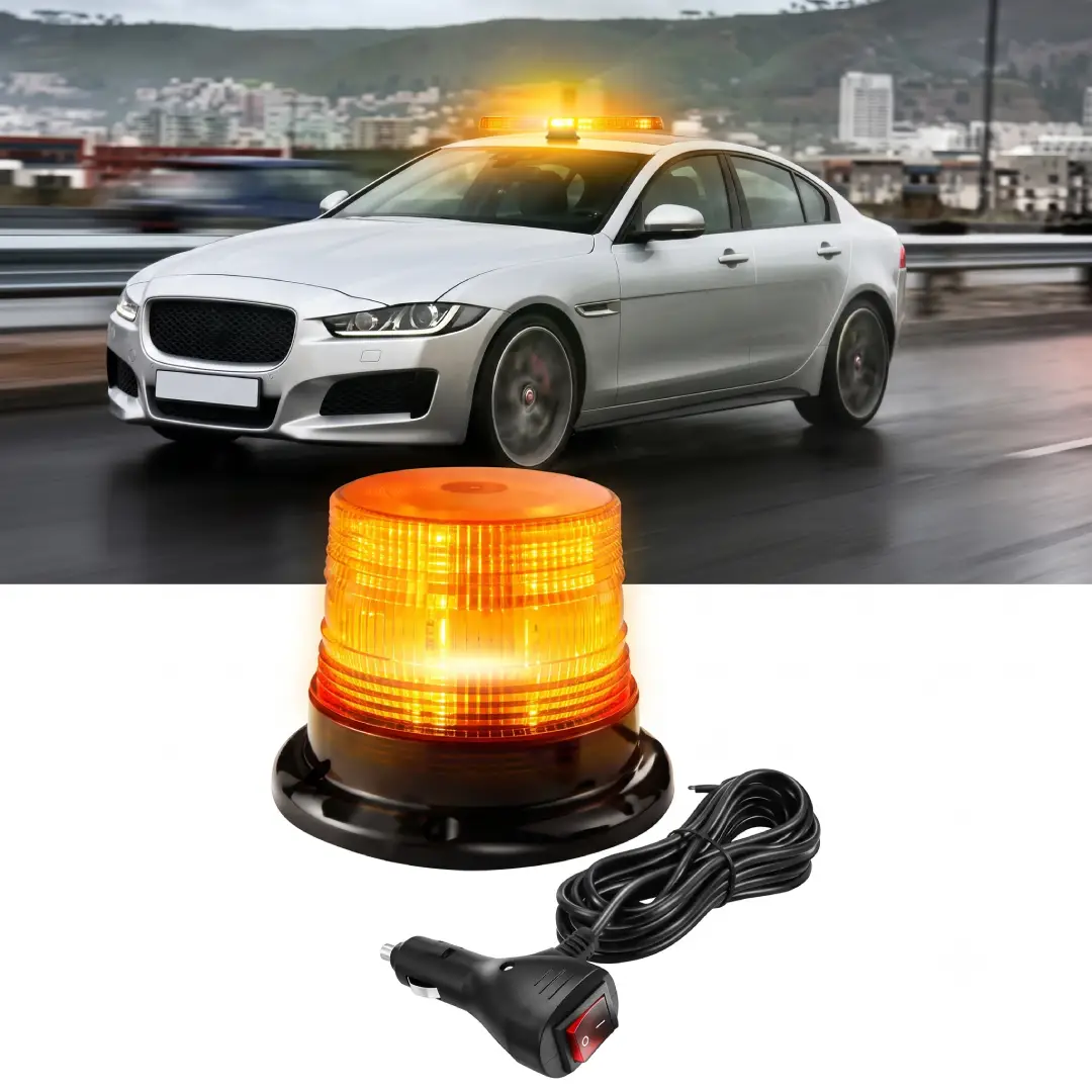 Magnetic Amber LED Strobe Warning Light for Vehicles image 3