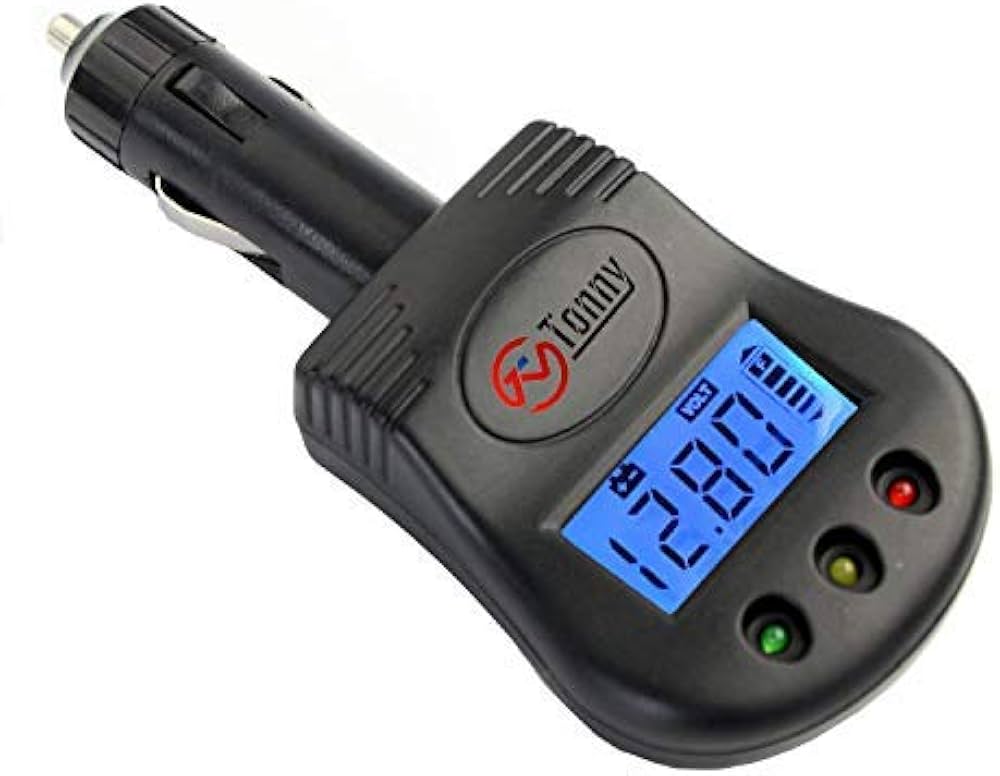 12V Plug in Car Battery and Charging System Tester, Test Car Power Condition & Alternator Charging(LCD Display Car Battery Monitor Voltmeter)