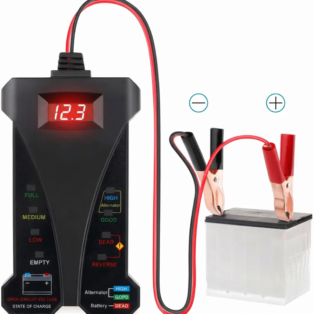 12V Car Battery and Alternator Tester with LCD Display image 5