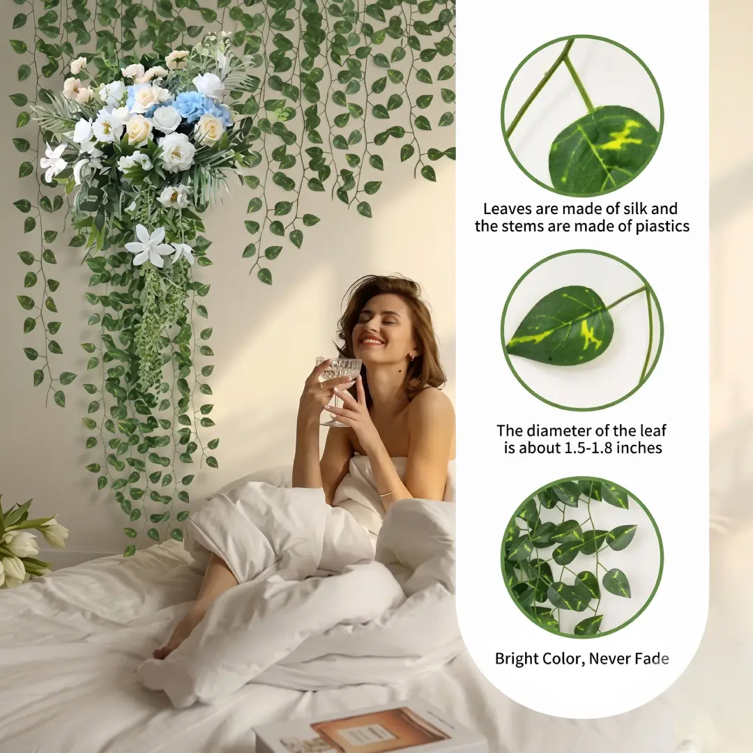 12 Pack Artificial Ivy Garland Fake Vines for Room Decor image 3
